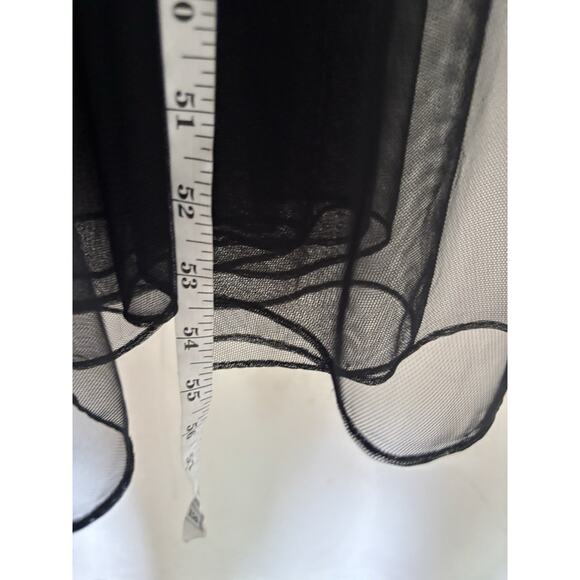 VTG R&M Richards Dress 8 Beaded Mesh Floral Black Boho Whimsical Goth Fairy Y2K - Picture 7 of 12